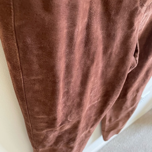 Size 10 Bushwhacker Vintage Brown Leather Straight Leg Pants - Picture 15 of 17